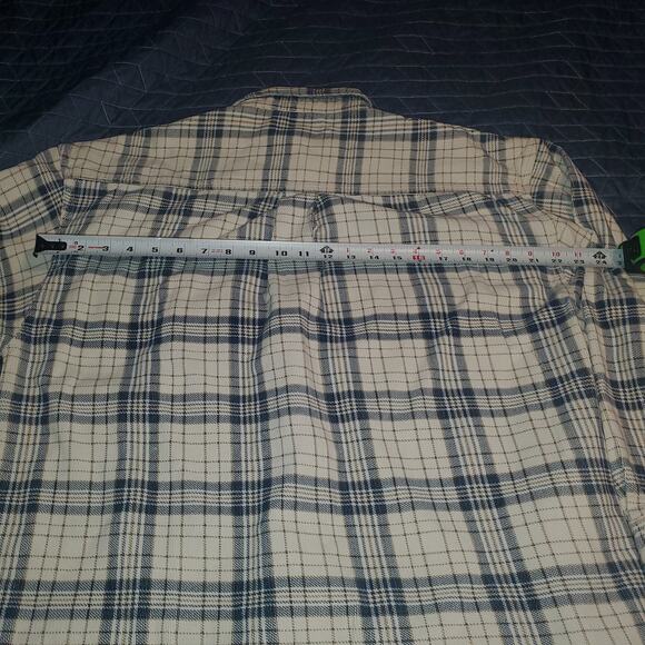 Supplies by Unionbay Men's Size L Cotton Lightweight Shacket Blue Cream Pockets - Picture 10 of 10